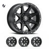 (17×8.50) 4x REBOUND SATIN BLACK 6×5.5″ (0 OFFSET)
