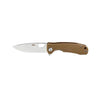 Honey Badger Flipper D2 Medium No Choil - Tan
