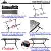 Campingmoon Roll UP Camping Table Lightweight Foldable Aluminum with Carrying Bag