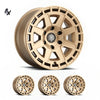 RAM 1500 (17×8.50) 4x COMPASS SATIN BRASS 6×5.5″ (0 OFFSET)