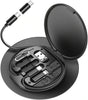 Travelest Multifunctional 60W Fast Charging data cable 3 in 1 USB cable set storage set - Black