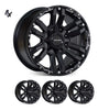 RANGER/EVEREST (17X9) 4x VAPOUR MATT BLACK WHEELS (6/139) +40 OFFSET