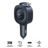 Baseus PrimeTrip VR2 Car Charger with Retractable Cable C+C 30W - Cosmic Black