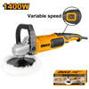 Ingco AP140016 Variable Speed Polisher - 1400W, 180mm Polishing Pad, D-handle, Hook & Loop Pad