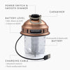 Barebones Beacon Hanging Lantern copper