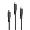 Porodo USB Cable Lightning Connector Combo Durable Fast Charge and Data Cable (0.6m+1.2m+1.8m)