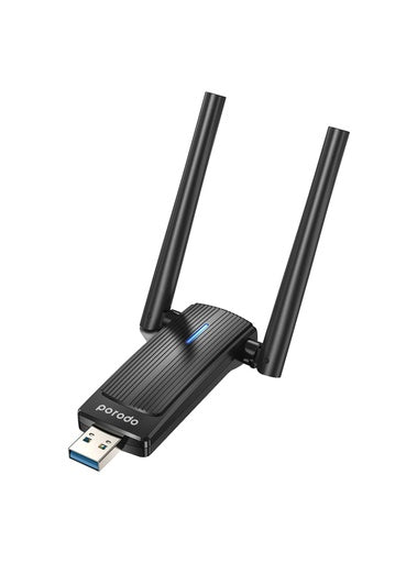 Porodo Dual Band WiFi Adapter External Antenna High-Speed USB 3.0