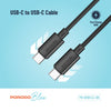 Porodo Blue USB-C To USB-C Cable Fast Charge & Data 1.2m/4ft