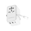Powerology GaN 20W PD Universal Adapter Retractable Type-C Cable