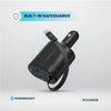 Powerology Type-C Retractable Car Charger
