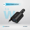 Powerology Type-C Retractable Car Charger