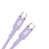 SIA Silicone Type-C To Type-C Cable 60W 1.2m - Purple