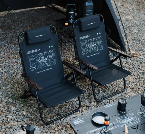 Shine trip six-gear adjustable recliner chair - Black