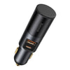 Baseus Car Charger W/Cigarette Lighter Port U+C 120W Gray