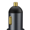 Baseus Car Charger W/Cigarette Lighter Port U+C 120W Gray