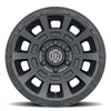 SILVERADO/SUBURBAN/SIERRA 1500 (17×8.50) 4x THRUST SATIN BLACK 6×5.5″ (0 OFFSET)