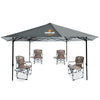 Camouflage - Hexagonal Outdoor Umbrella with LED Lights
